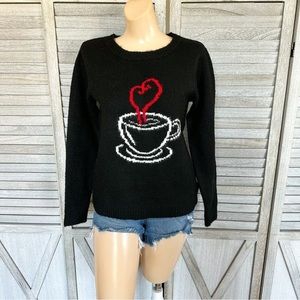 CUPCAKES AND CASHMERE COFFEE HEART SWEATER